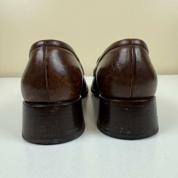 Prada Brown Leather Loafer - Picture 4 of 11